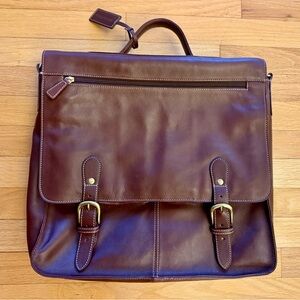 Austin Reed leather crossbody messenger laptop bag new